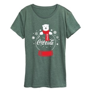 Women's - Coca-Cola - Polar Bear Snowglobe Short Sleeve Graphic T-Shirt - 1 of 3