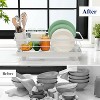 LunaLulinlk Dish Drying Rack- Space-Saving Dish Rack, Dish Racks for Kitchen Counter, Stainless Steel Kitchen Drying Rack with a Cutlery Holder - 3 of 4