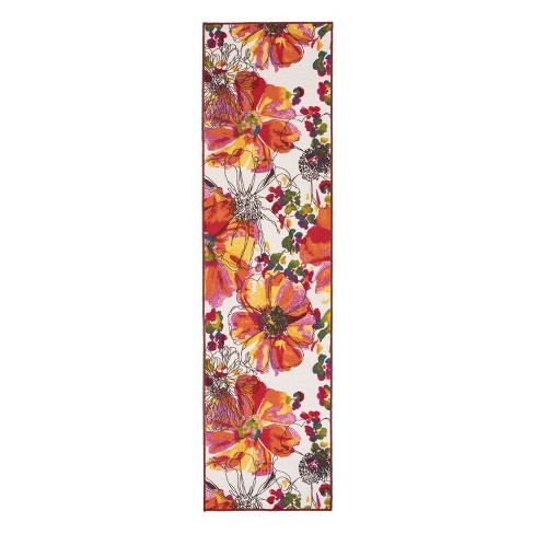 Modern Bright Flowers Non-Slip Area Rug Multi - 5'3 x 7'3