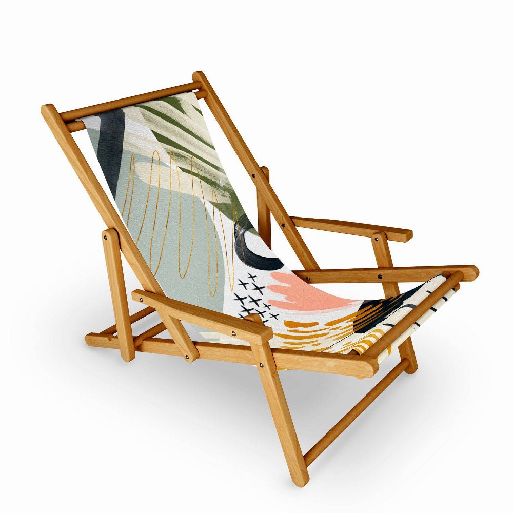 Photos - Garden Furniture Marta Barragan Camarasa Abstract Autumn Season Sling Chair - Deny Designs