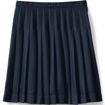 Lands' End Lands' End School Uniform Kids Solid Pleated Skirt Below the Knee