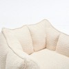 Spassway Chenille Sofa with Armrest Bean Bag for Living Room Single Upholstered Sofa Chair for Bedroom - 3 of 4