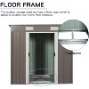 Acekool 6x4FT Outdoor Metal Storage Shed with Floor Frame, UV Resistant Waterproof Steel, Sloped Roof & Lockable Sliding Doors for Backyard - 4 of 4