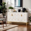 Hommoo 59" Modern Sideboard Buffet Kitchen Storage Cabinet with Doors - 4 of 4