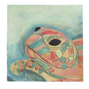 Beachcombers Teal Turtle Wall Decor Decoration - 1 of 2