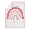 Sweet Jojo Designs Girl Baby Crib Bedding Set - Boho Rainbow and Hearts Pink Ivory 3pc - 4 of 4