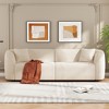 87'' Boucl¨¦ Curved 3-Seater Sofa with Plush Seating for Stylish Living Spaces - 3 of 4