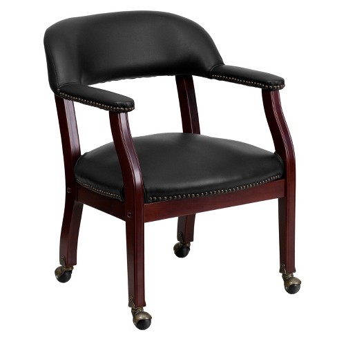 Flash Furniture Conference Chair with Accent Nail Trim and Casters - image 1 of 4