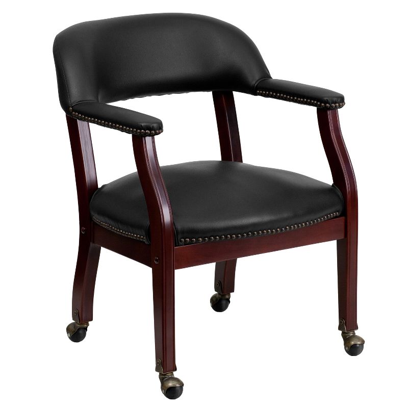 Flash Furniture Conference Chair with Accent Nail Trim and Casters, 1 of 11