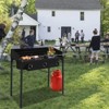 Winado 3 Burner 225,000 BTU Outdoor Gas Propane Stove With Windpanel And Carrying Bag - 2 of 4