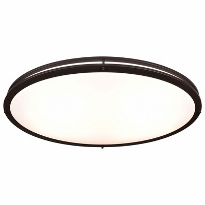 Access Lighting Solero Oval 1 - Light Flush Mount in  Bronze