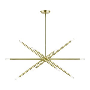 Livex Lighting Soho 10 - Light Chandelier in  Satin Brass - 1 of 4