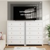 4-Drawer Dresser for Bedroom, White Modern Tall Chest of Drawers - Storage Dresser with Anti-Tip Design - 2 of 4