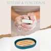 Evideco French Home Goods Versatile Soap Dish with Bamboo Tray - Bathroom Organizer for Stylish and Functional Storage - 4 of 4