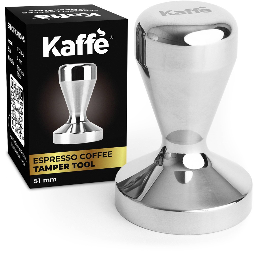 Kaffe 51mm Espresso Coffee Tamper Chrome