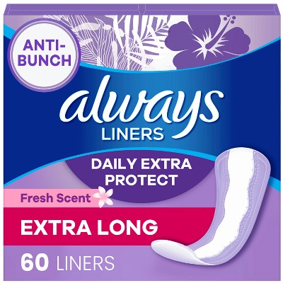 Always Daily Extra Protect with Odor Neutralization Panty Liner - Extra Long - 60ct