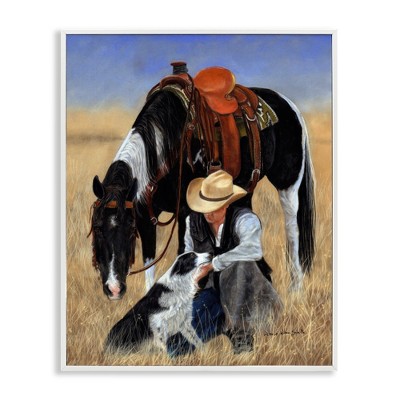 Stupell Industries Cowboy with Dog & Horse, 16" x 20"