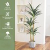 Aoibox Artificial Faux Agave Plant with 3 Heads in Plastic Pot, Realistic Fake Tree for Home Decor, Indoor or Outdoor Office Decoration - 2 of 4