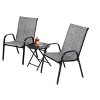 ELJGET 3-Piece Patio Bistro Set with 2 Outdoor Camping Chairs & 1 Folding Table, Patio Furniture for Balcony, Porch, Garden - 4 of 4