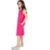 24seven Comfort Apparel Girls Sleeveless Pocket Swing Dress - 2 of 4