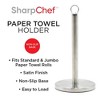 SharpChef Countertop Paper Towel Holder, Weighted Base, Non Slip, Stainless Steel Finish, Rust Proof, Fits Most Size Paper Roll - 2 of 4