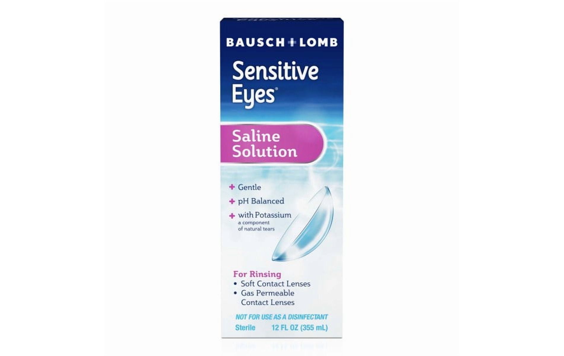 Bausch & Lomb Sensitive Eyes Plus Saline Solution, 12 Oz