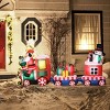 ChicFurnit Inflatable Holiday Decorations 8FT Christmas Train with Santa Claus Inflatable Decoration for Holiday Yard Display, Red, 96"*29.5"*47.3" - 2 of 4