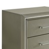 New Classic Furniture,Lumina Wood 2-Drawer Nightstand in Silver - 3 of 4