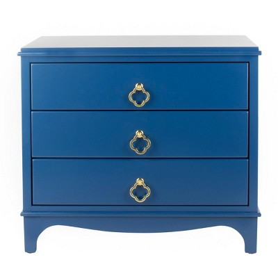 Hannon 3 Drawer Contemporary Nightstand  - Safavieh