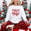 S.W.Smiley Believe in Magic Sparkle - Women's Garment Dyed Long Sleeve Graphic T-Shirt - 2 of 4