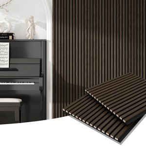 PexFix Set of 4 Wall-Mounted Acoustic Panels,MDF Veneer Wallpaper 23.6"x23.6" - 1 of 4