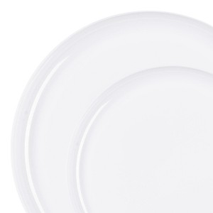Smarty Had A Party White Flat Plastic Dinnerware Set - 120 Sets - 1 of 4