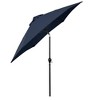 9' x 9' Aluminum Market Patio Umbrella with Crank Lift and Push Button Tilt Navy - Astella: Bronze Pole, Wind Vent, No Base - 2 of 4