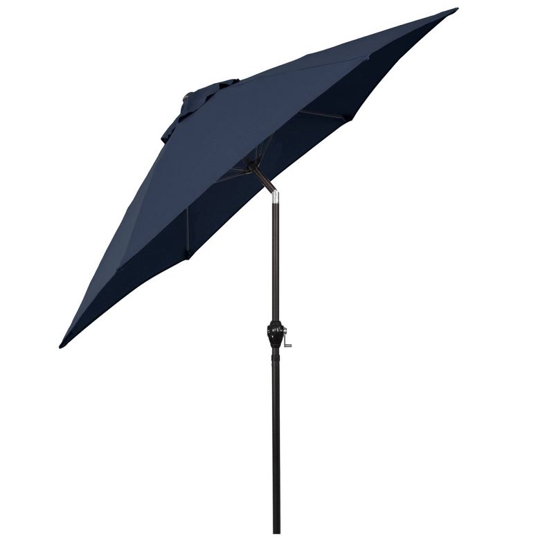 9&#39; x 9&#39; Aluminum Market Patio Umbrella with Crank Lift and Push Button Tilt Navy - Astella, 2 of 7