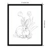 Amanti Art Bunny Sketch with Tulips by Jodi Augustine Wood Framed Wall Art Print 21 in. x 25 in. - 4 of 4