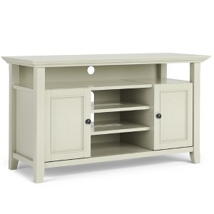 54" Wood TV Media Stand with Two Side Doors, Adjustable Shelves and Cord Management for Living Room and Bedroom - 1 of 4