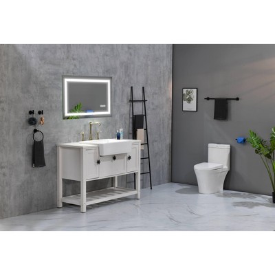 Vynxaria 40" x 28" LED Bathroom Mirror: Elevate Your Space with Style and Clarity