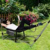 Costway Folding Hammock Indoor & Outdoor Hammock with Side Pocket & Iron Stand - image 4 of 4