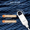 Electric Heated Blanket Soft & Washable Ribbed Flannel - 3 of 4