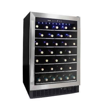 Stainless Steel Built-In 60 Bottle Wine Cooler with LED Lighting
