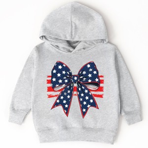 The Juniper Shop Blue and White Star Bow Coquette Toddler Hoodie - 1 of 4