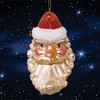 Celestial Crescent Moon Santa Glass Christmas Ornament| OrnamentallyYou - 4 of 4