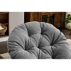 Papasan Chair w/Cushion and Frame,Oversized Comfy Chenille Upholstered Round Swivel Accent Chair for Living Room Bedroom - 3 of 4