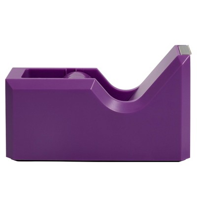 Purple Heavy-Duty Plastic Desk Tape Dispenser