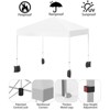10x10ft Pop Up Canopy Tent, 1-Person Setup Instant Tent, Portable Silver Coated Outdoor Patio Canopies w/Wheeled Bag - 2 of 4