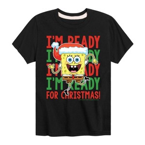 Boys' - SpongeBob SquarePants - I'm Ready For Christmas Short Sleeve Graphic T-Shirt - 1 of 4