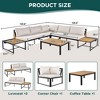Chic Crate-4-Piece Ironwood Patio Set – Waterproof Cushions & Loveseats | Multi-Use | Beige - 4 of 4