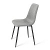 Bingo Armless Dining Chair Set Of 6, Upholstery Fabric for Dining Room Chairs with Black Legs, Dining Chair Set for 6- Maison Boucle - 4 of 4