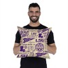 NCAA LSU Tigers Mapping Woven Pillow - 4 of 4