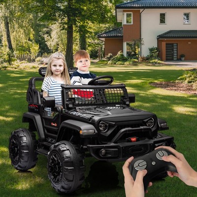 24V Black 2-Seater Kids Ride-On Car with Remote Control